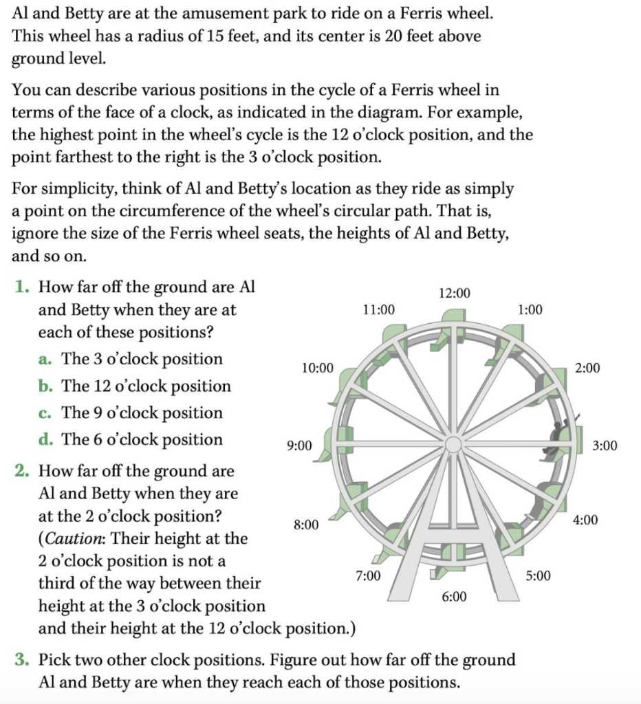 a spin on the ferris wheel answer key