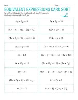 generating equivalent expressions lesson 10 3 answer key