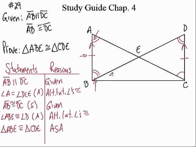 geometry chapter 4 test form a answer key
