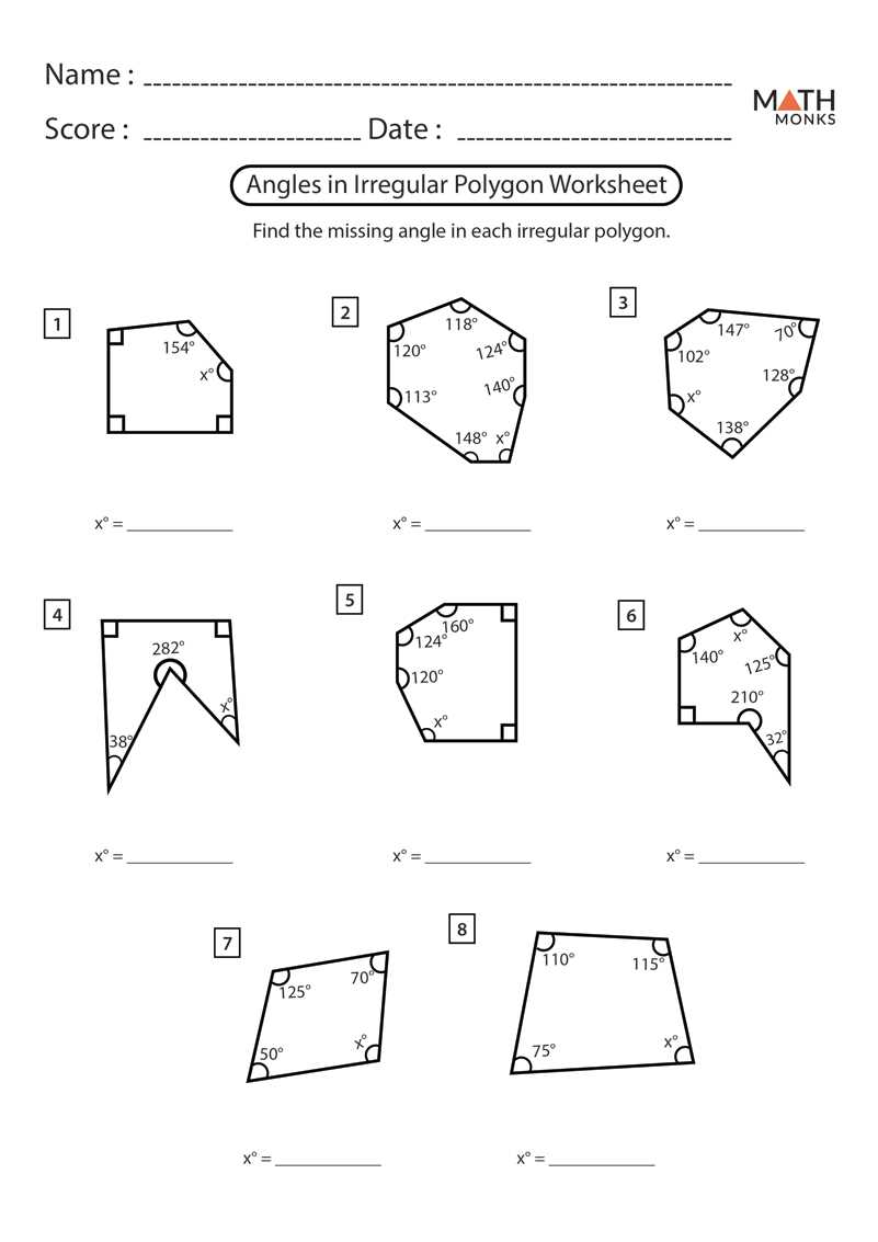 geometry concepts angles of polygons page 143 answer key