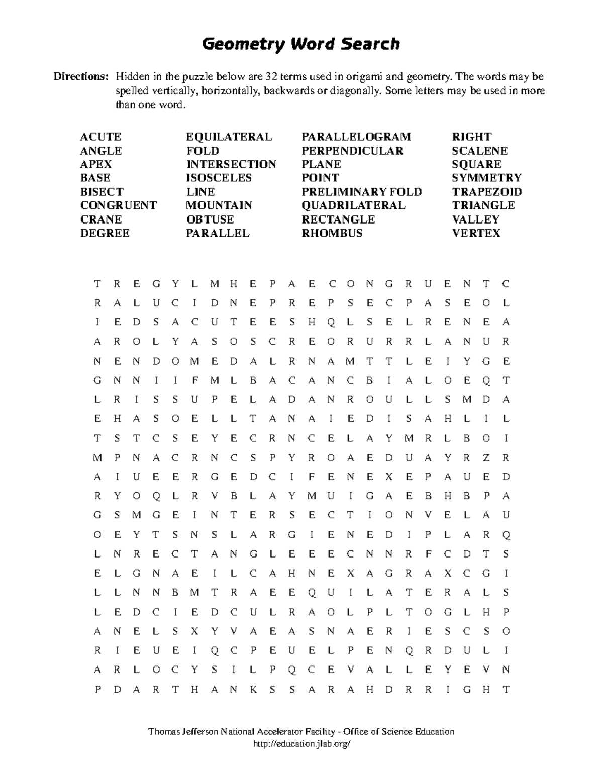 geometry jlab answer key