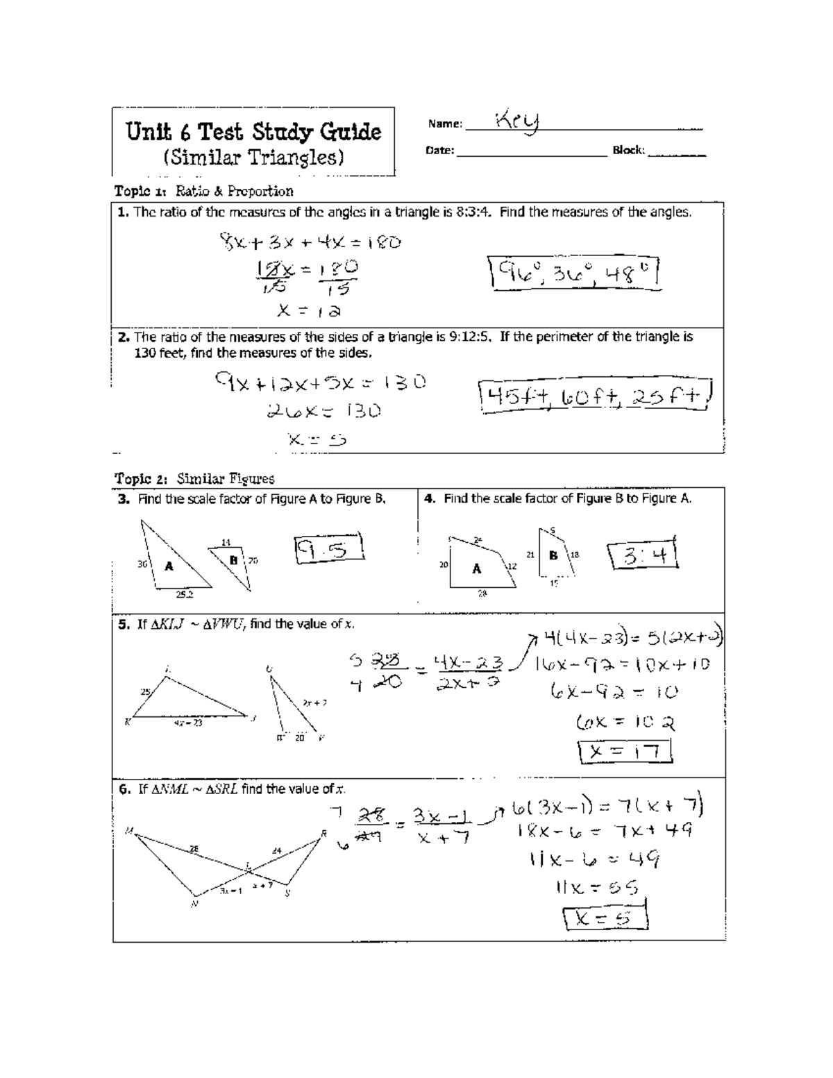 geometry unit 6 test review answer key geometry unit 6 test review answer key