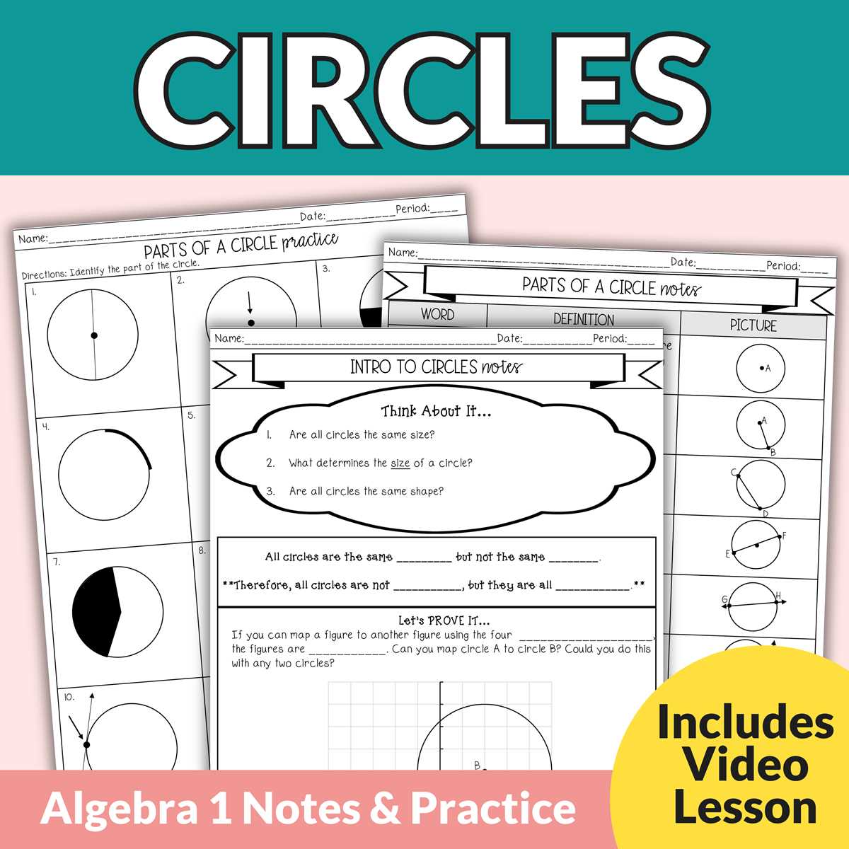geometry worksheet angles and arcs in a circle answer key