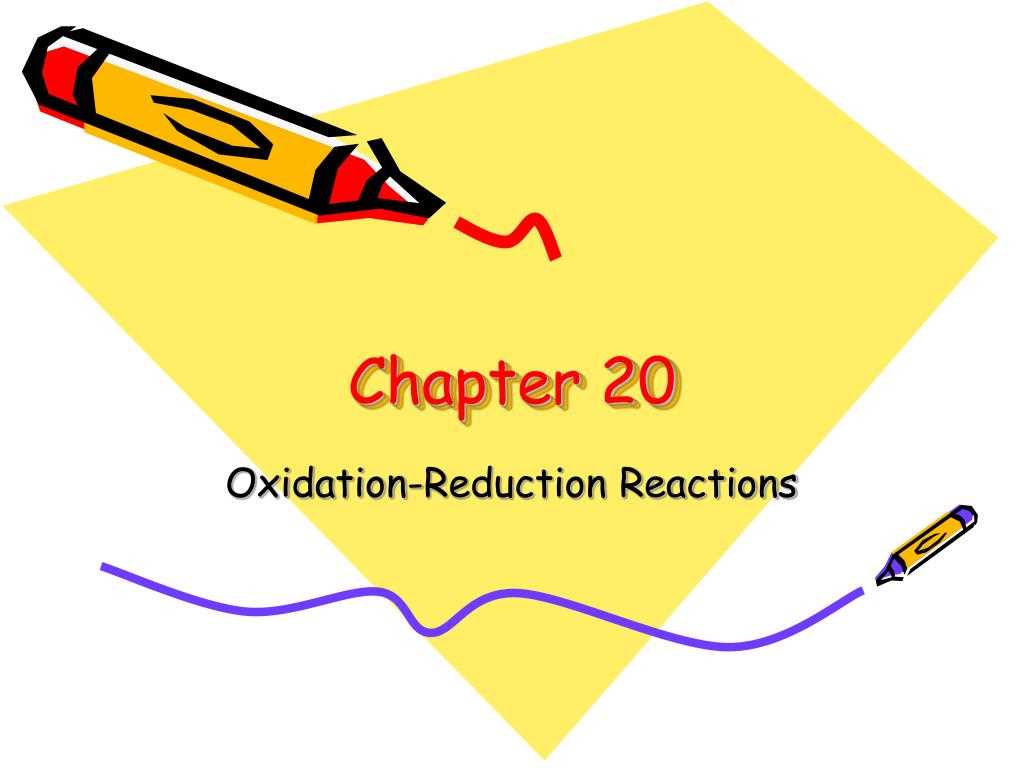 chapter 20 oxidation reduction reactions answer key