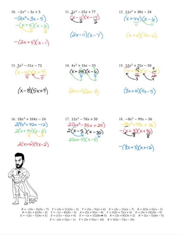 glencoe algebra 1 9 3 answer key factoring trinomials