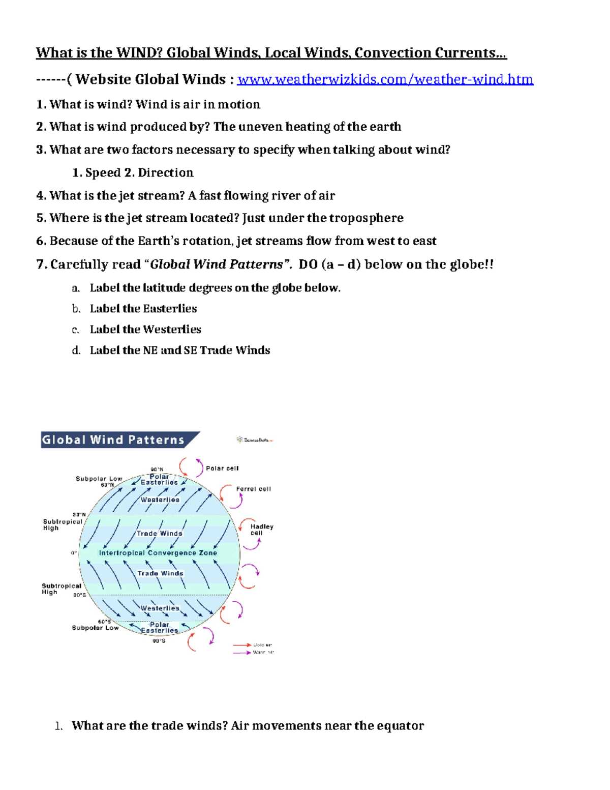 global wind belts answer key