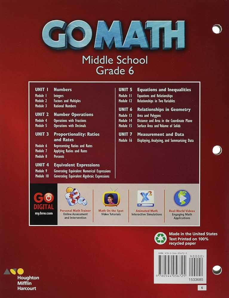go math grade 6 module 6 answer key