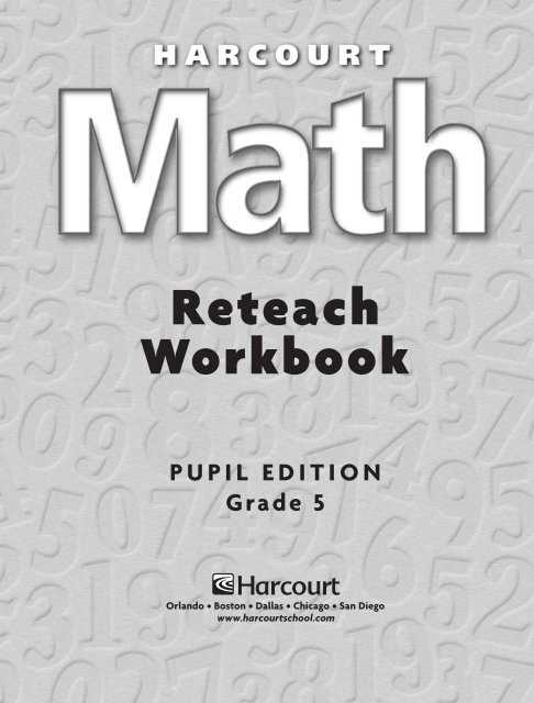 go math reteach book grade 5 answer key