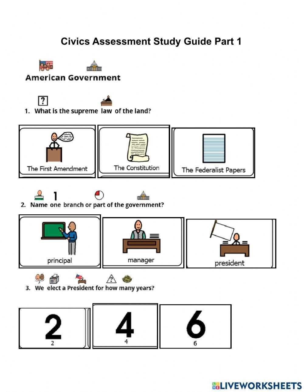 government study guide answer key