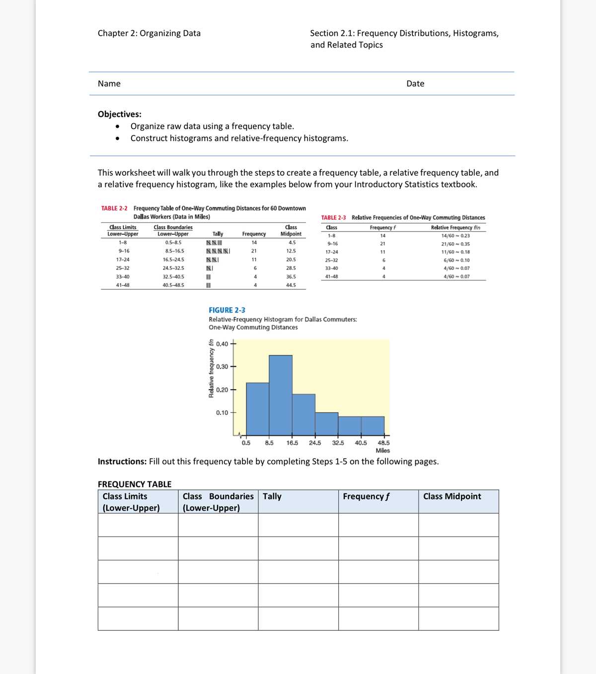 lesson 10 2 problem solving frequency and histograms answer key