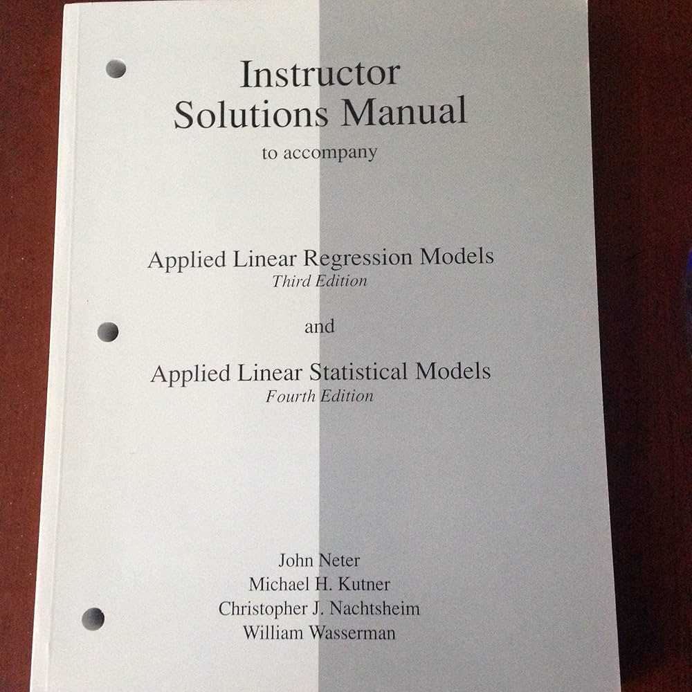 applied linear statistical models answer key