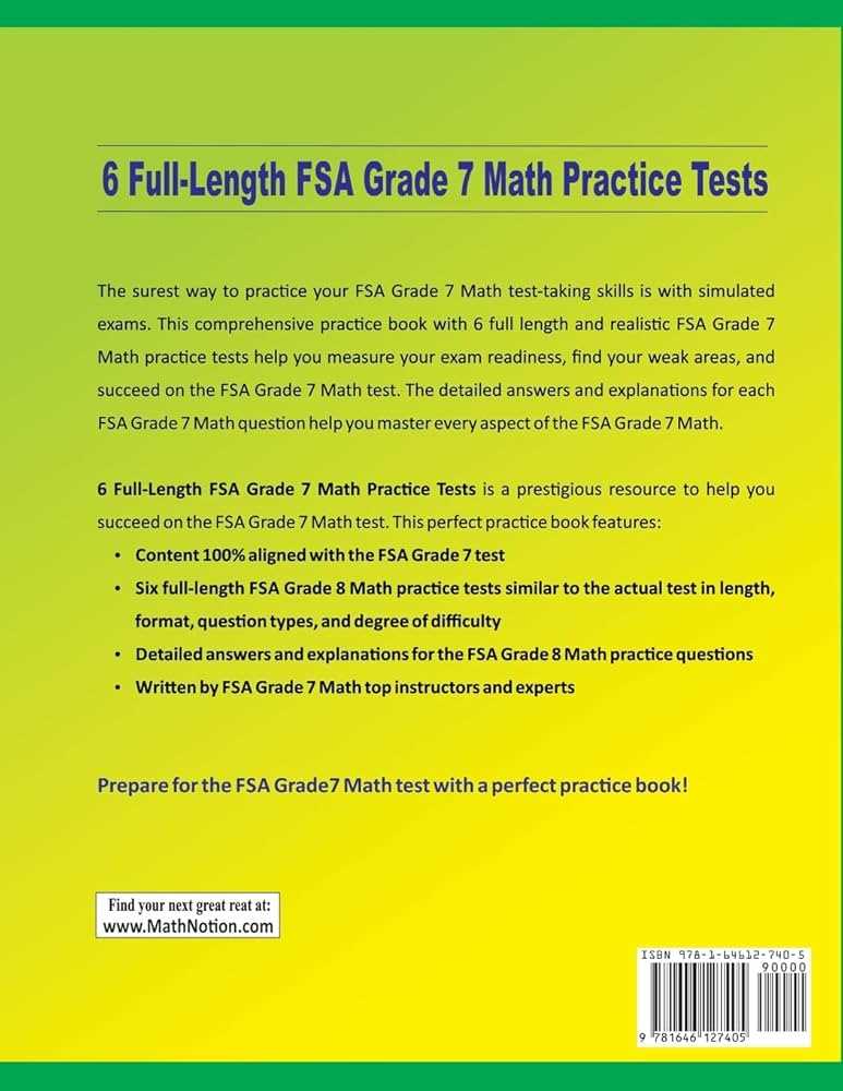 grade 6 fsa mathematics reference sheet answer key