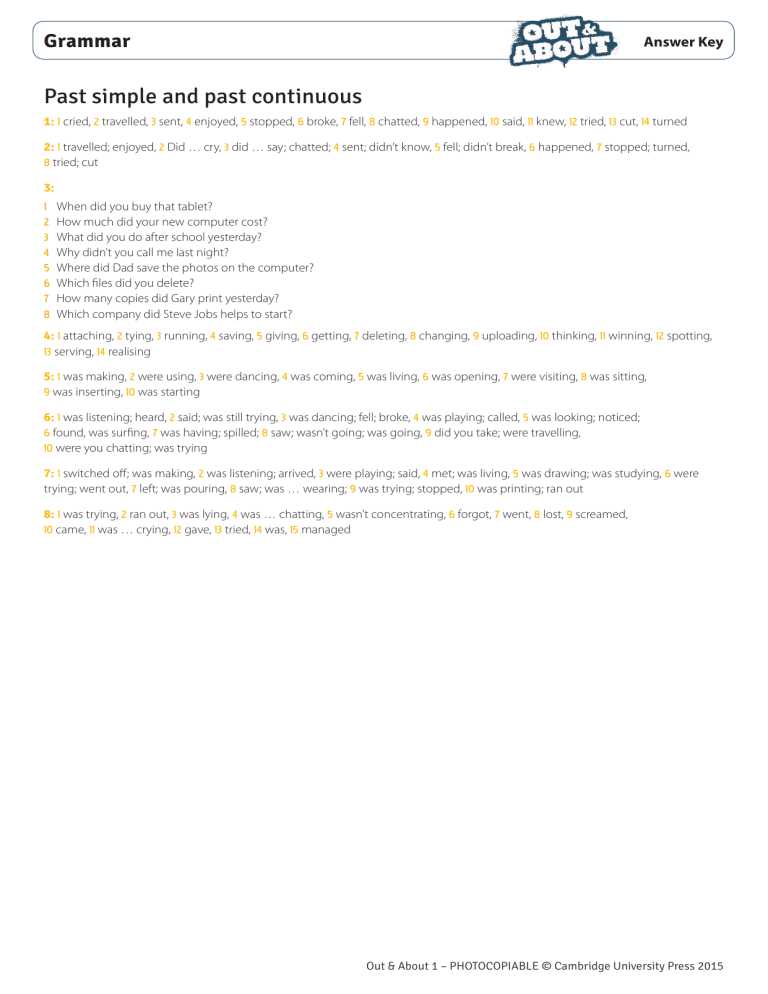 grammar 6 answer key