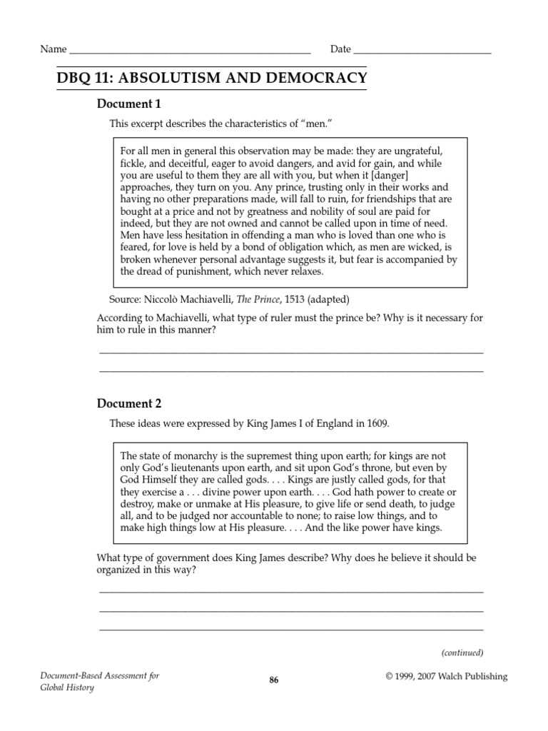absolutism dbq document packet answer key