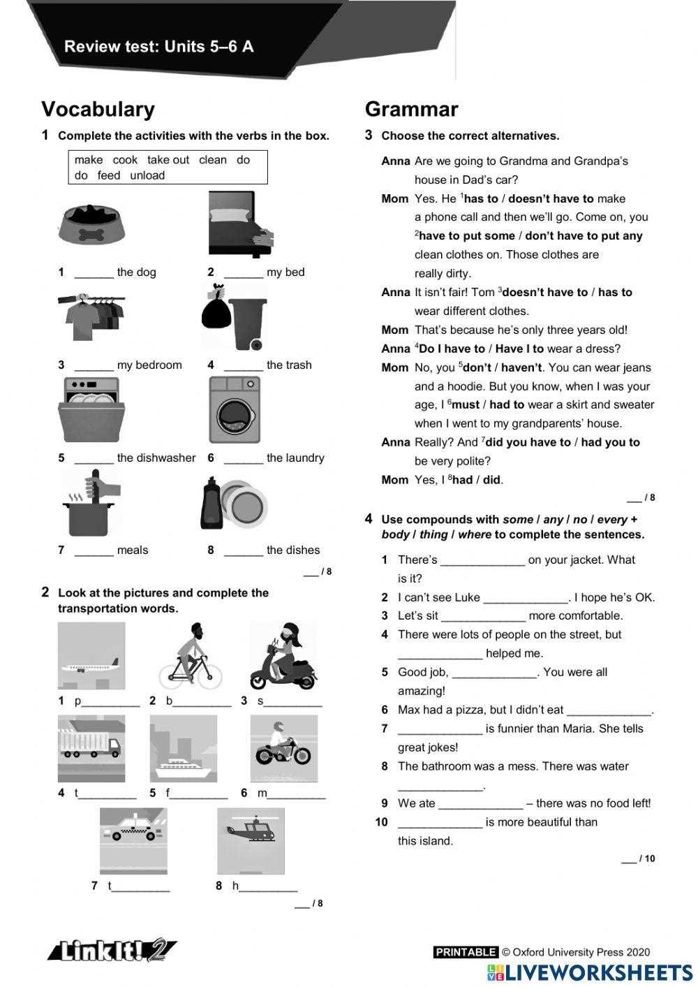 unit 5 test review answer key