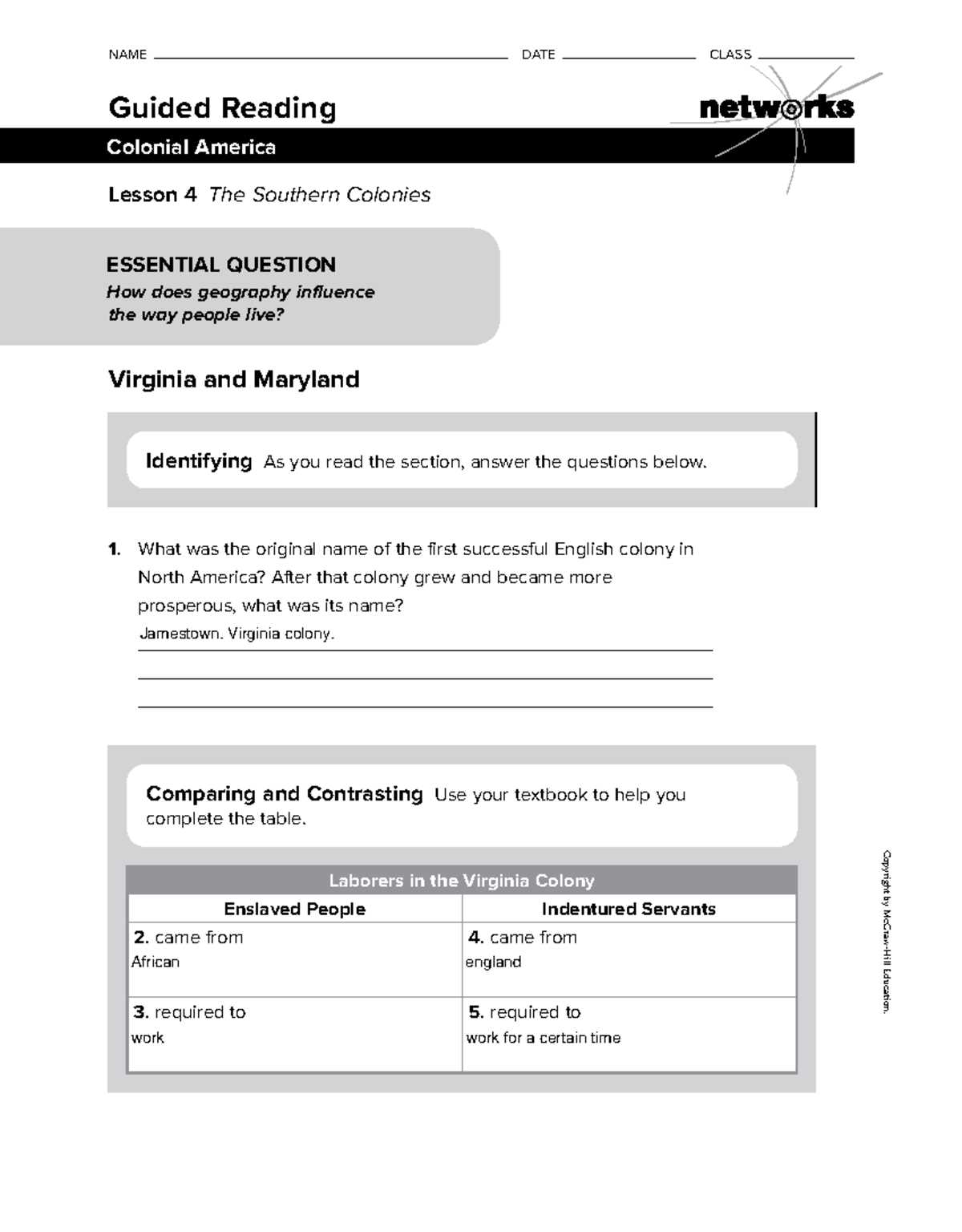 guided reading colonial america lesson 4 answer key guided reading colonial america lesson 4 answer key
