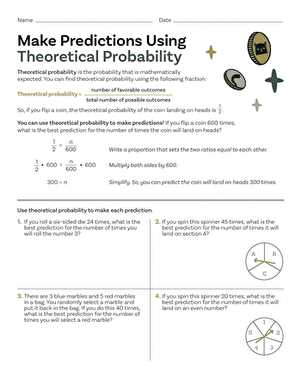 experimental probability worksheet answer key