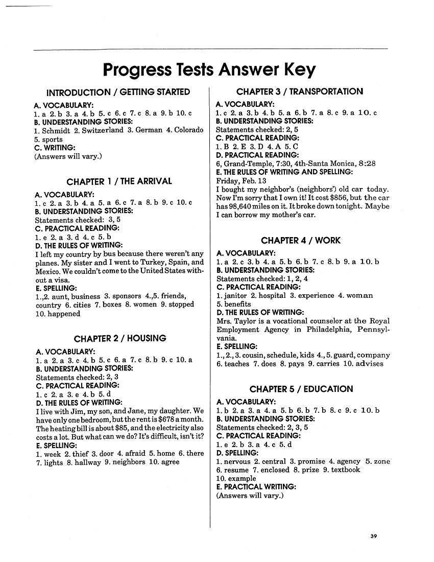 mastery reading and writing answer key mastery reading and writing answer key