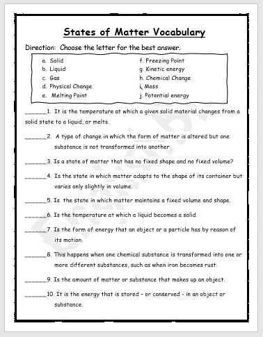 matter study guide answers key 8th grade matter study guide answers key 8th grade