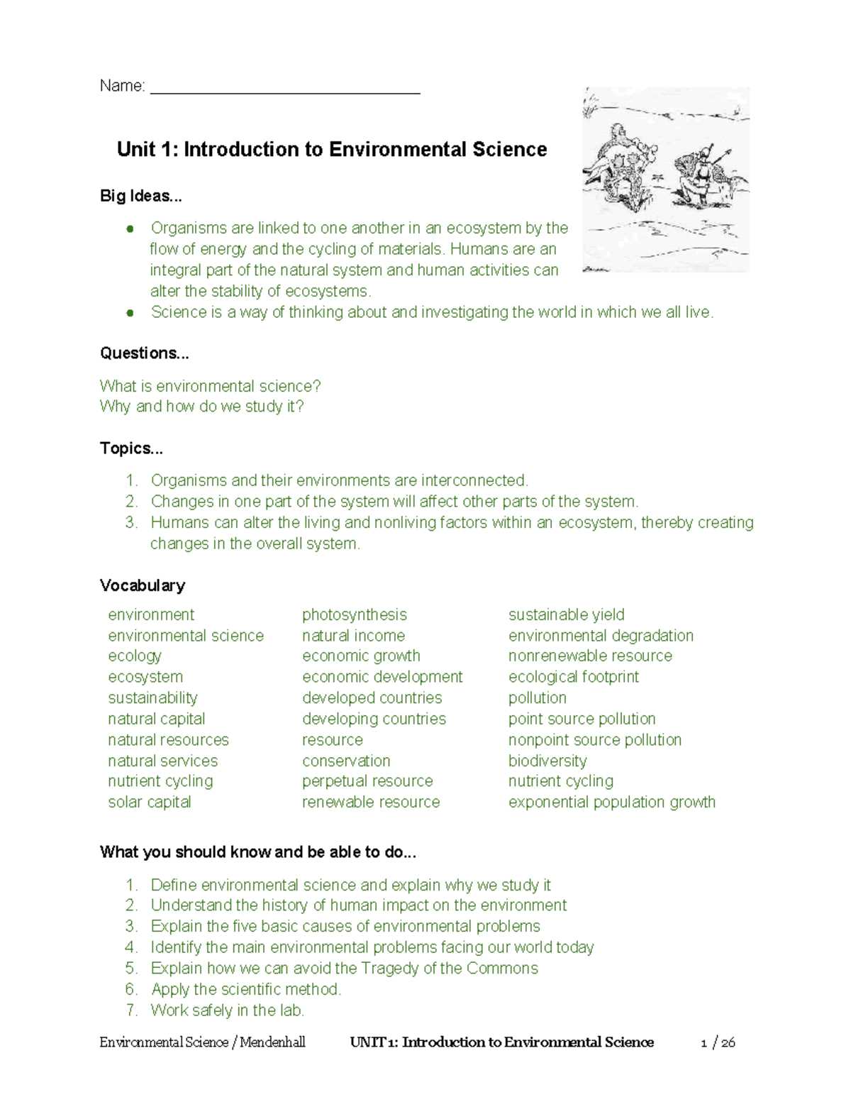 holt environmental science answer key
