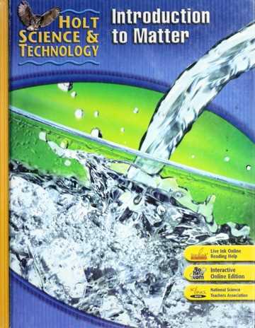 holt science and technology answer key