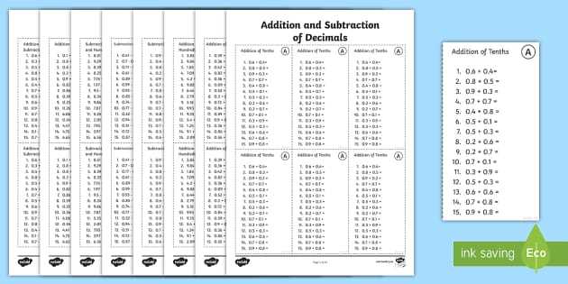homework and practice 1 3 decimals to thousandths answer key