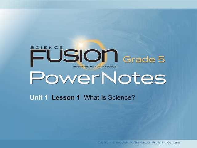 houghton mifflin science fusion grade 4 answer key