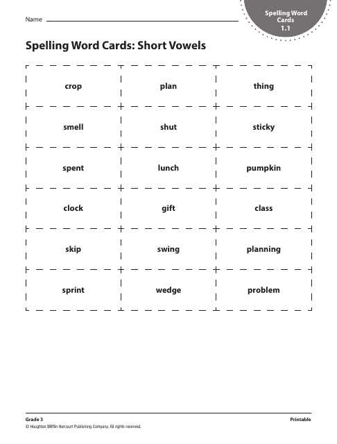 houghton mifflin spelling and vocabulary grade 3 answer key