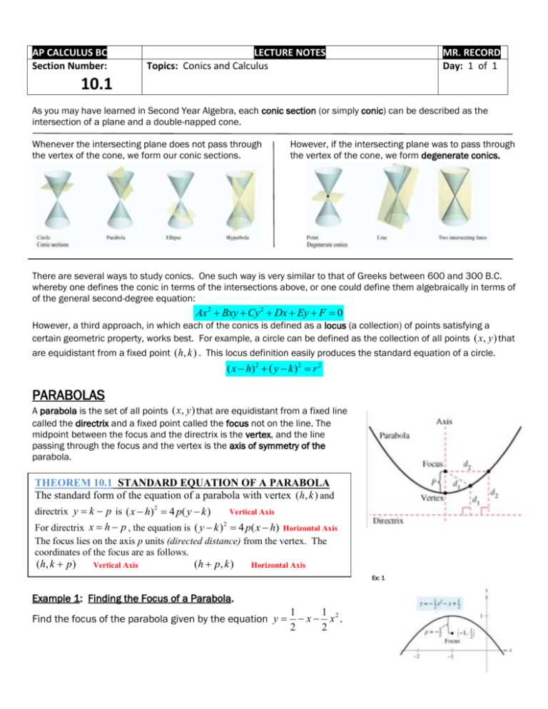 algebra 2 conics review answer key