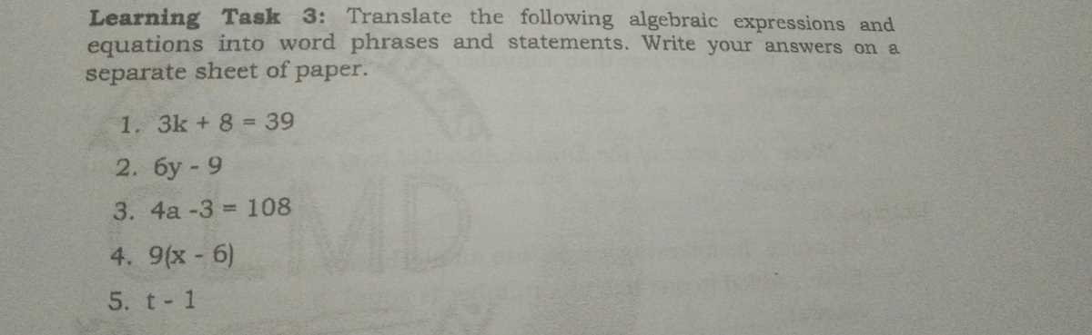 lesson 3 translating lines answer key