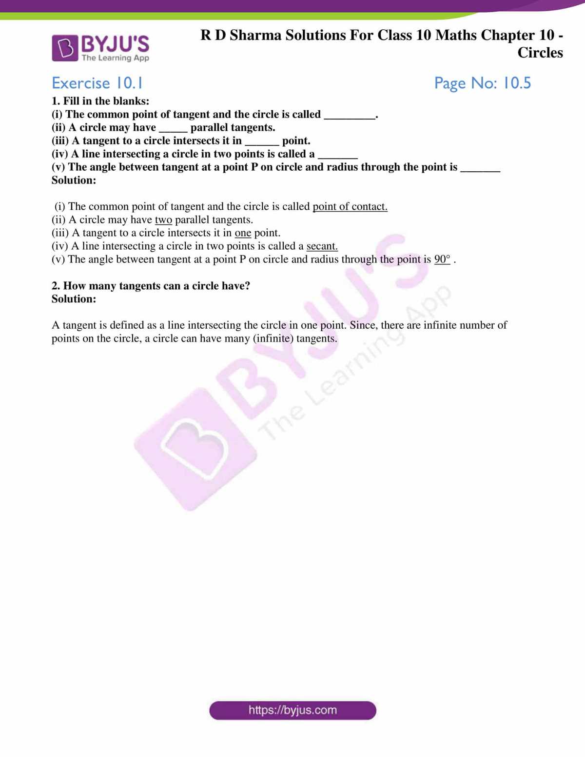 infinity geometry chapter 10 review answers key