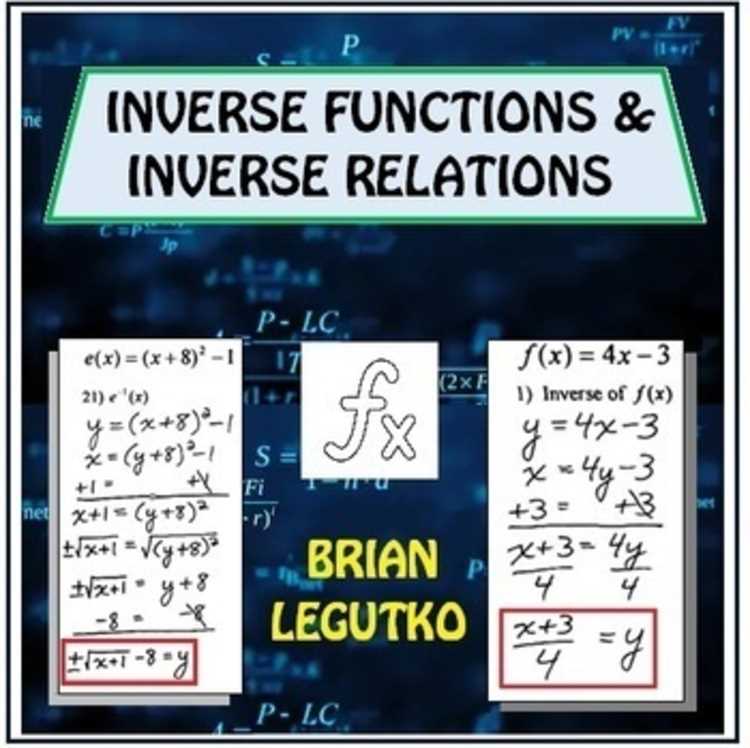 inverse functions worksheets 2026 answer key