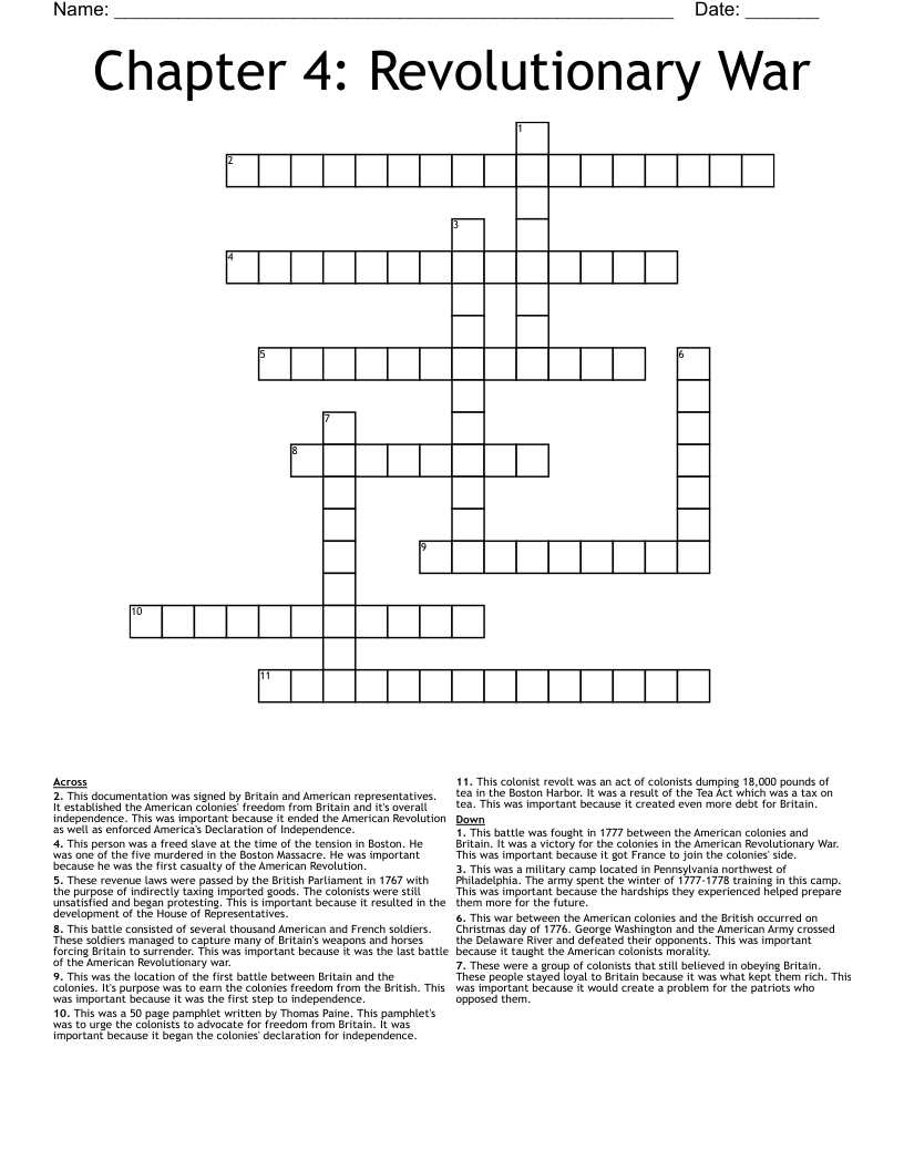 the war for independence chapter 4 answer key