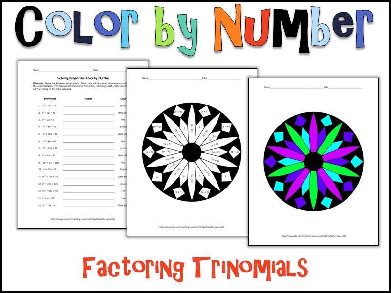 factoring fun flower worksheet answer key