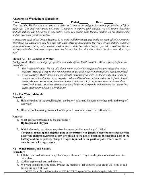 analysis questions answer key