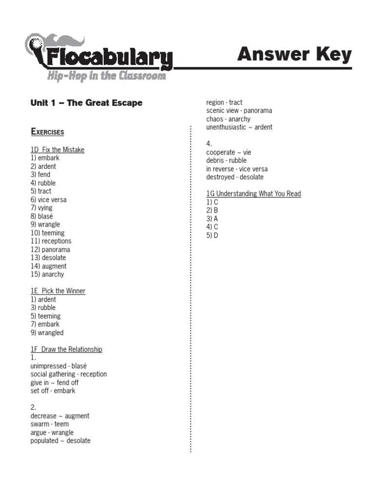 the great escape study guide answer key