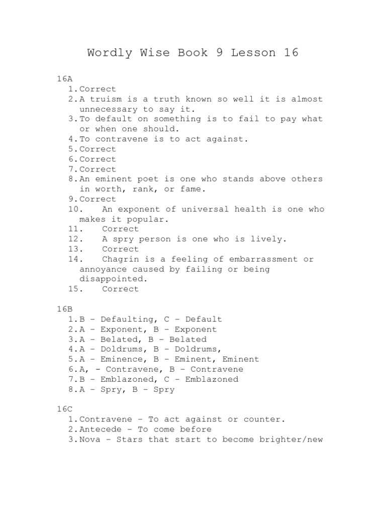 wordly wise lesson 10 book 6 answer key wordly wise lesson 10 book 6 answer key