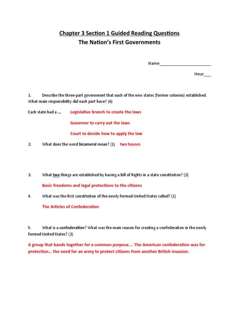 american government chapter 3 test answer key