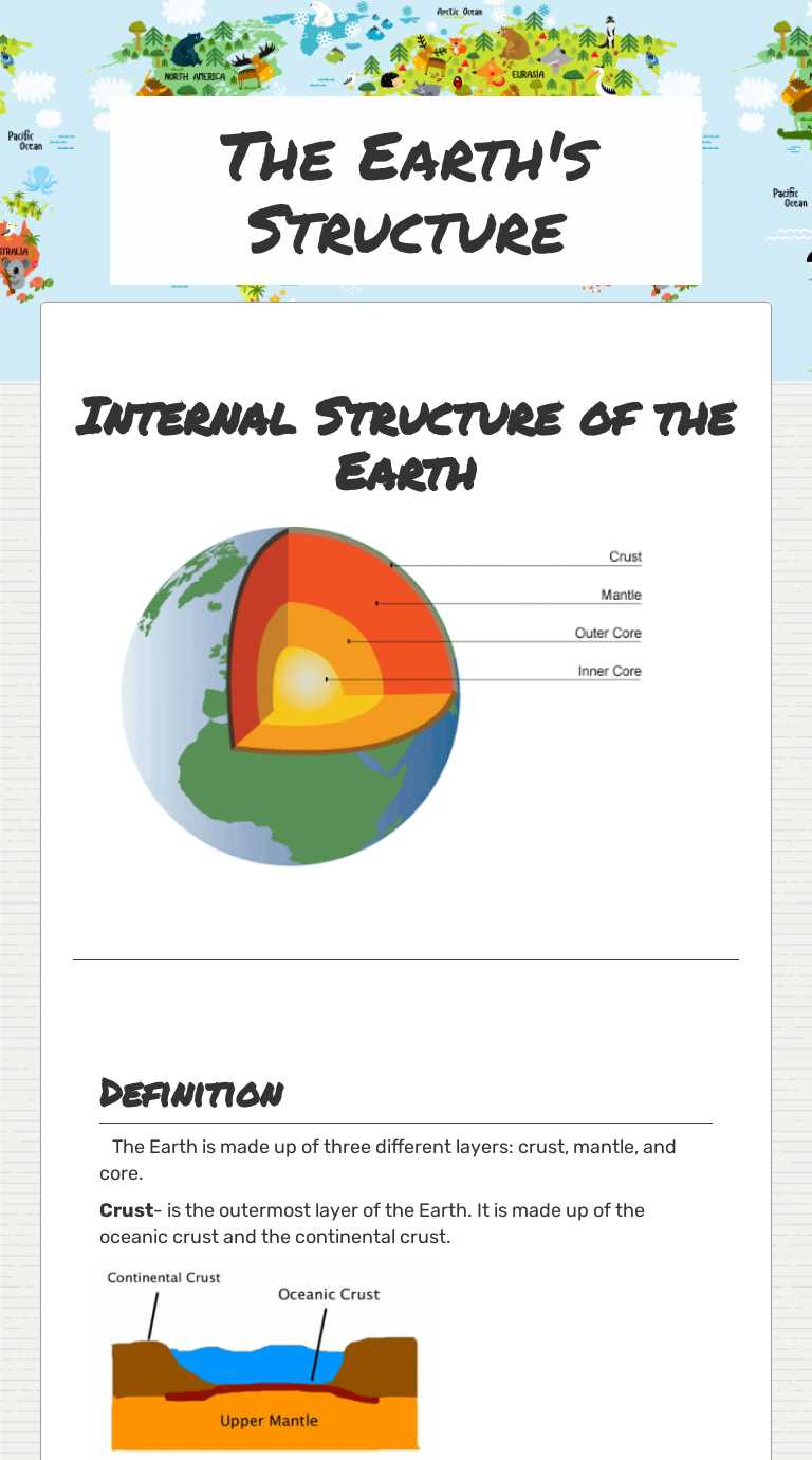 dynamic earth interactive earths structure answer key