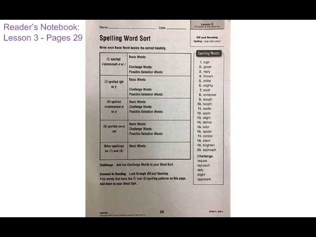 journeys readers notebook grade 3 answer key