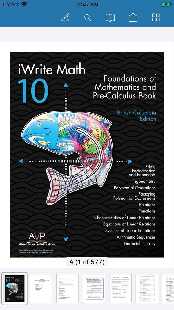 iwrite math pre calculus 10 answer key