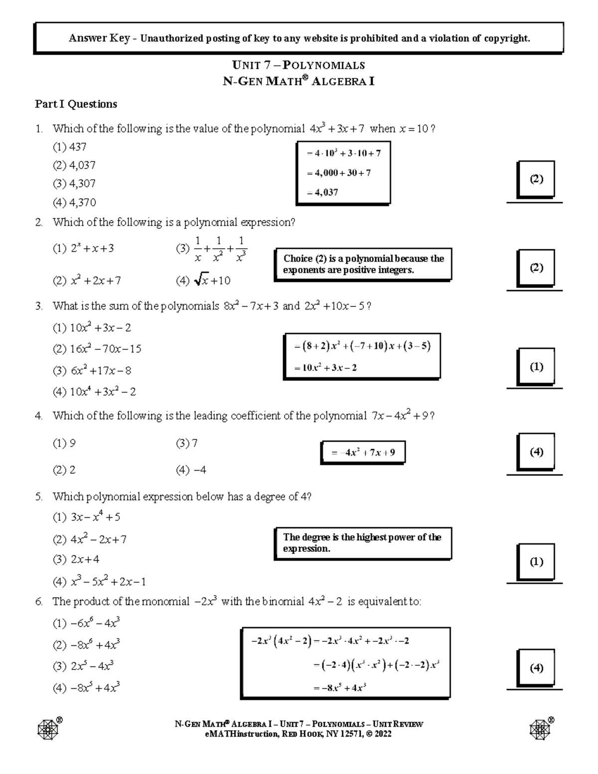 13 1 polynomials study guide answer key