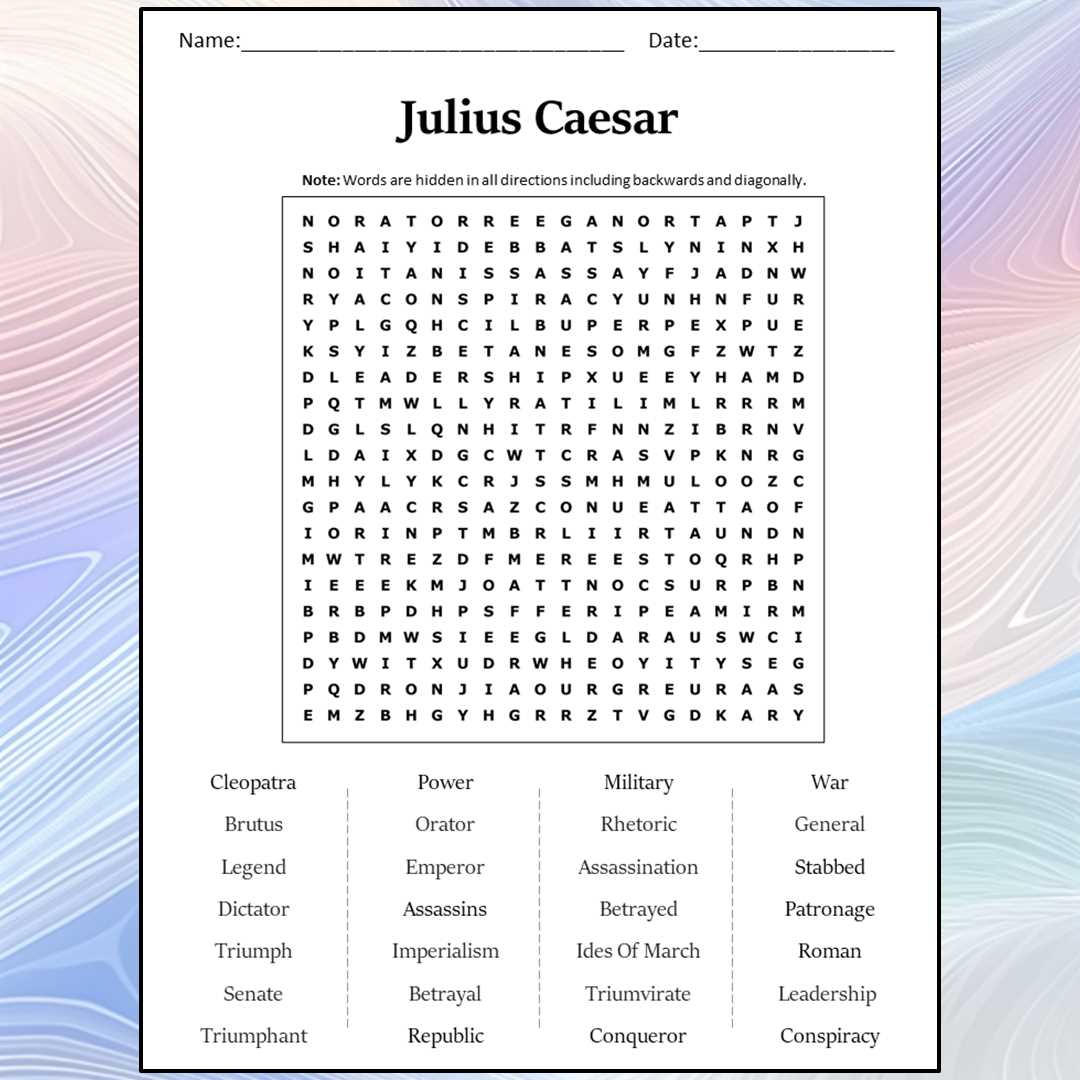 julius caesar packet answer key