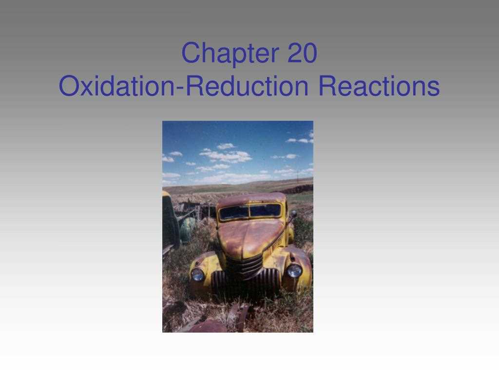 chapter 20 oxidation reduction reactions answer key