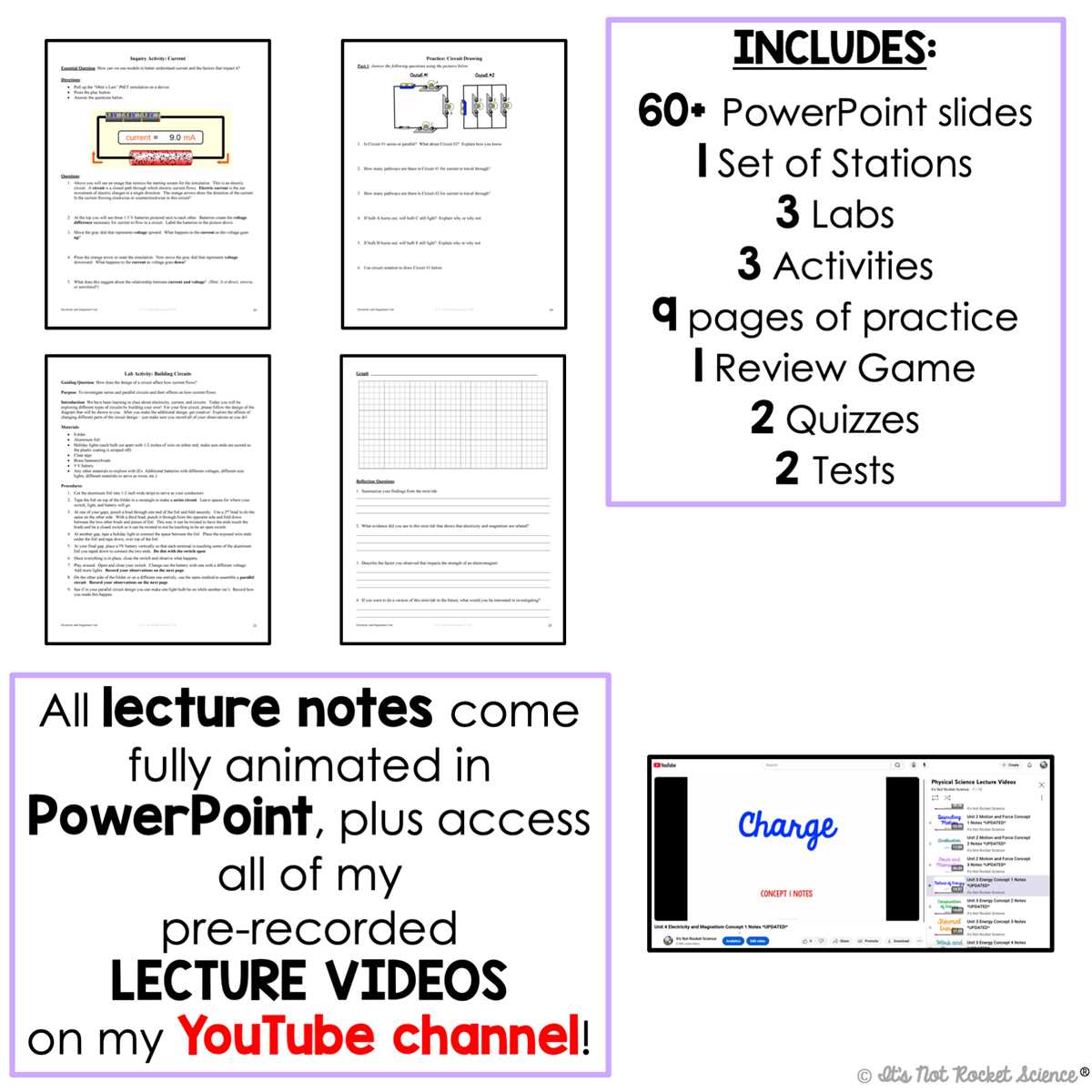 electricity and magnetism unit test study guide answer key s8p5c
