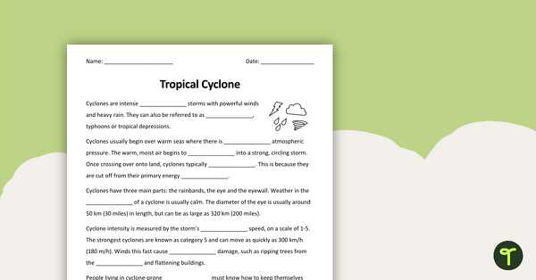 cloze worksheet energy answer key