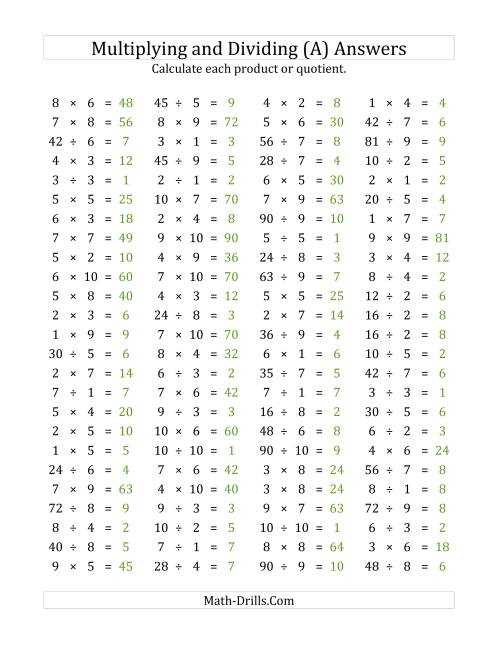 math drills answers key division math drills answers key division