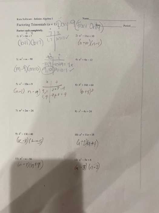 kuta software infinite algebra 1 answer key factoring trinomials kuta software infinite algebra 1 answer key factoring trinomials