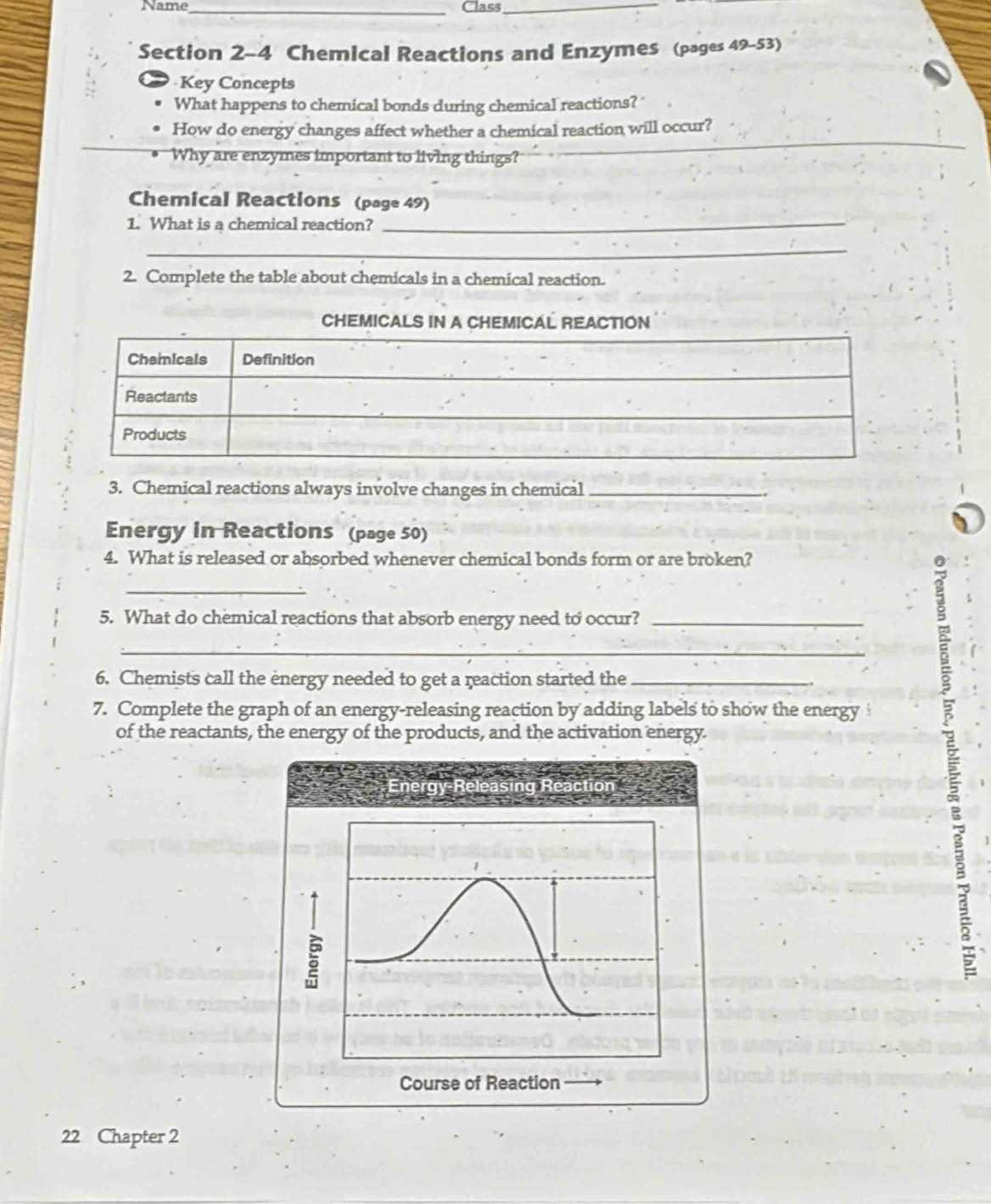 chapter 7 chemical reactions section 3 reaction types answer key