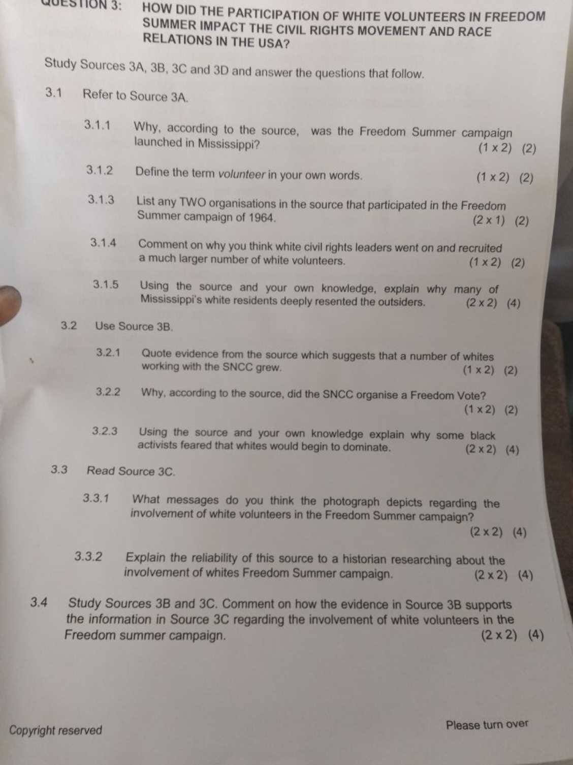 freedom summer answer key
